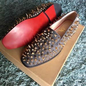 Spike red bottoms men shoes